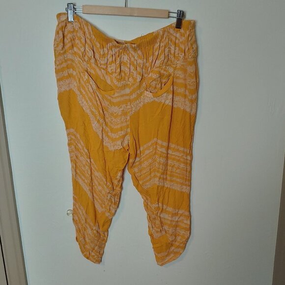 Harem Genie Pant Free People Beach Slouchy Capri Summer Pant Crop Jogger Boho - Picture 4 of 8